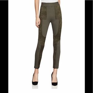 BCBGMAXAZRIA NWT Faux Suede Trim Leggings - Small